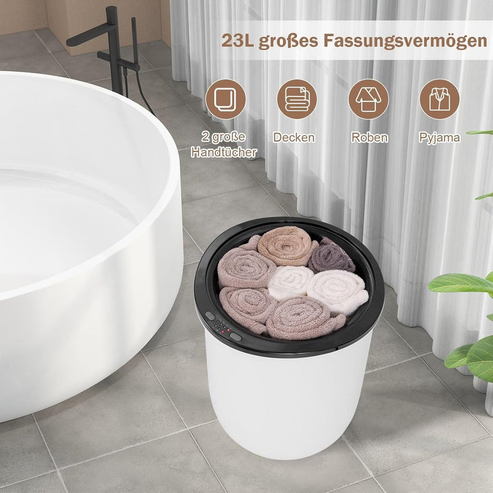 RELAX4LIFE 23L Handtuchwärmer, Handtuch Wärmegerät mit 3 Temperatureinstellung & 4 Timer-Einstellung
