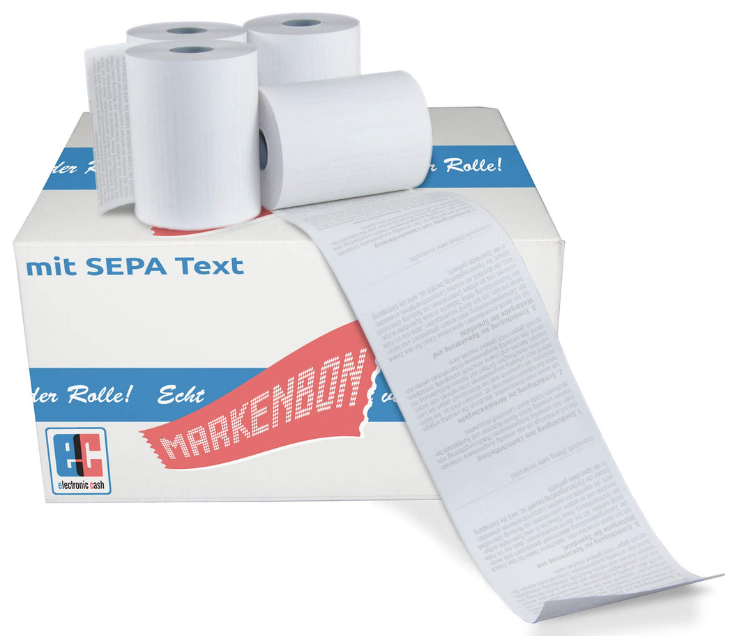 EC Cash Thermorollen (BPA-Frei) passend für BW Bank VX 570 Dual [25m] (50 Rollen) - markenbon