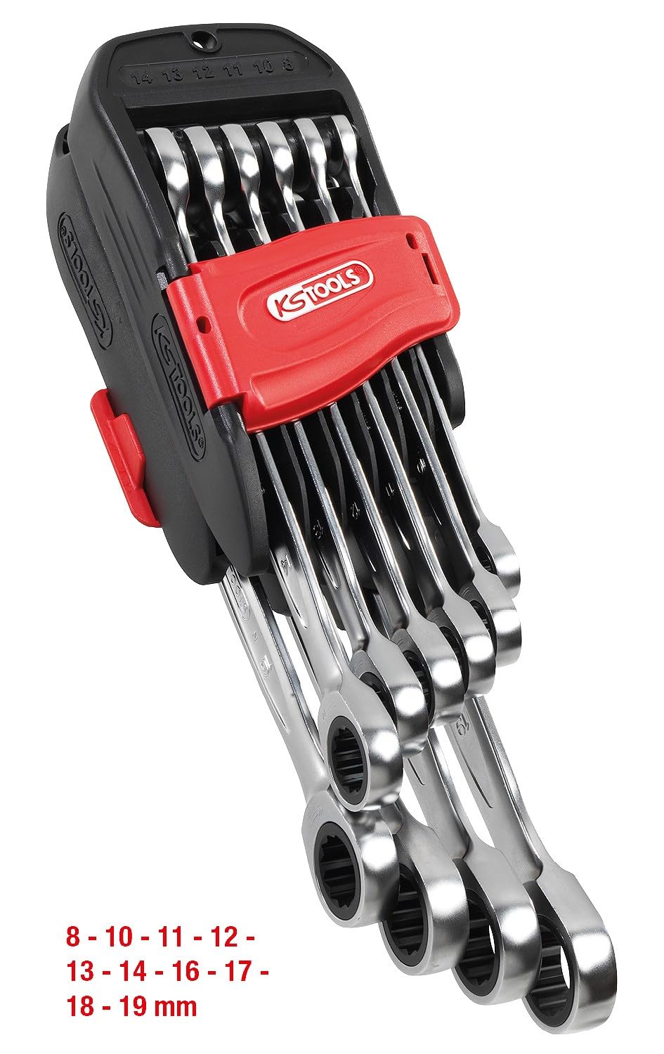 KS Tools 503.4250 GEARplus Ratschenringmaulschlüssel-Satz, 10-tlg.