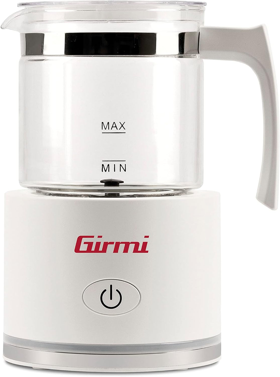 Girmi ML70 Milchaufschäumer, 600 W, Fassungsvermögen 250 ml, Glasbehälter, automatische Abschaltung,