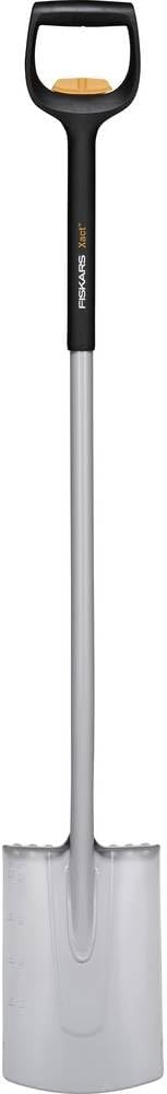 Fiskars Teleskop-Spaten für weiche, steinarme Böden, Rund, Länge: 111 - 130 cm, Verstärktes Borstahl