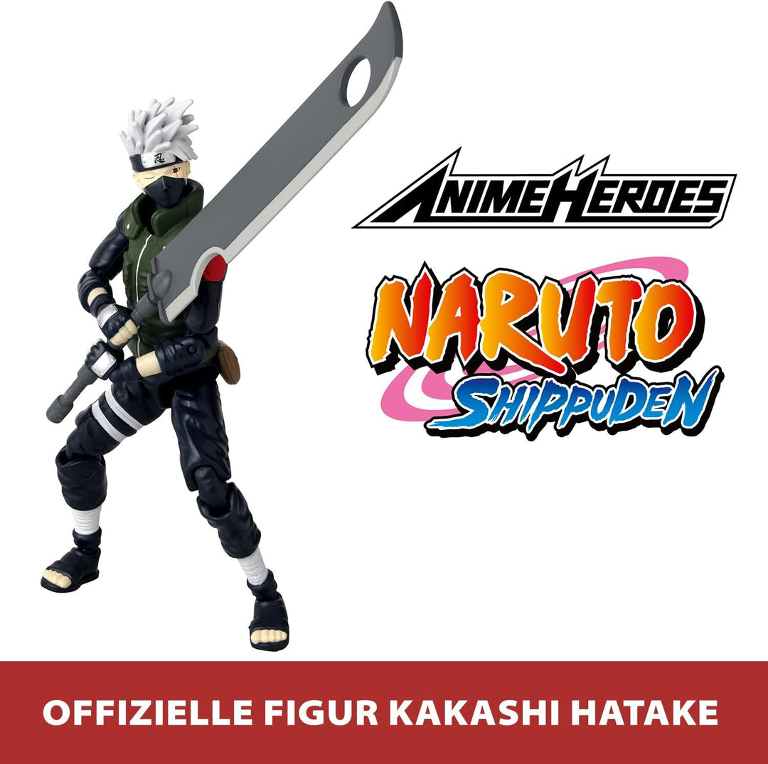 Bandai – Anime Heroes – Naruto Shippuden – Anime-Heldenfiguren 17 cm – Kakashi Hatake (Fourth Great