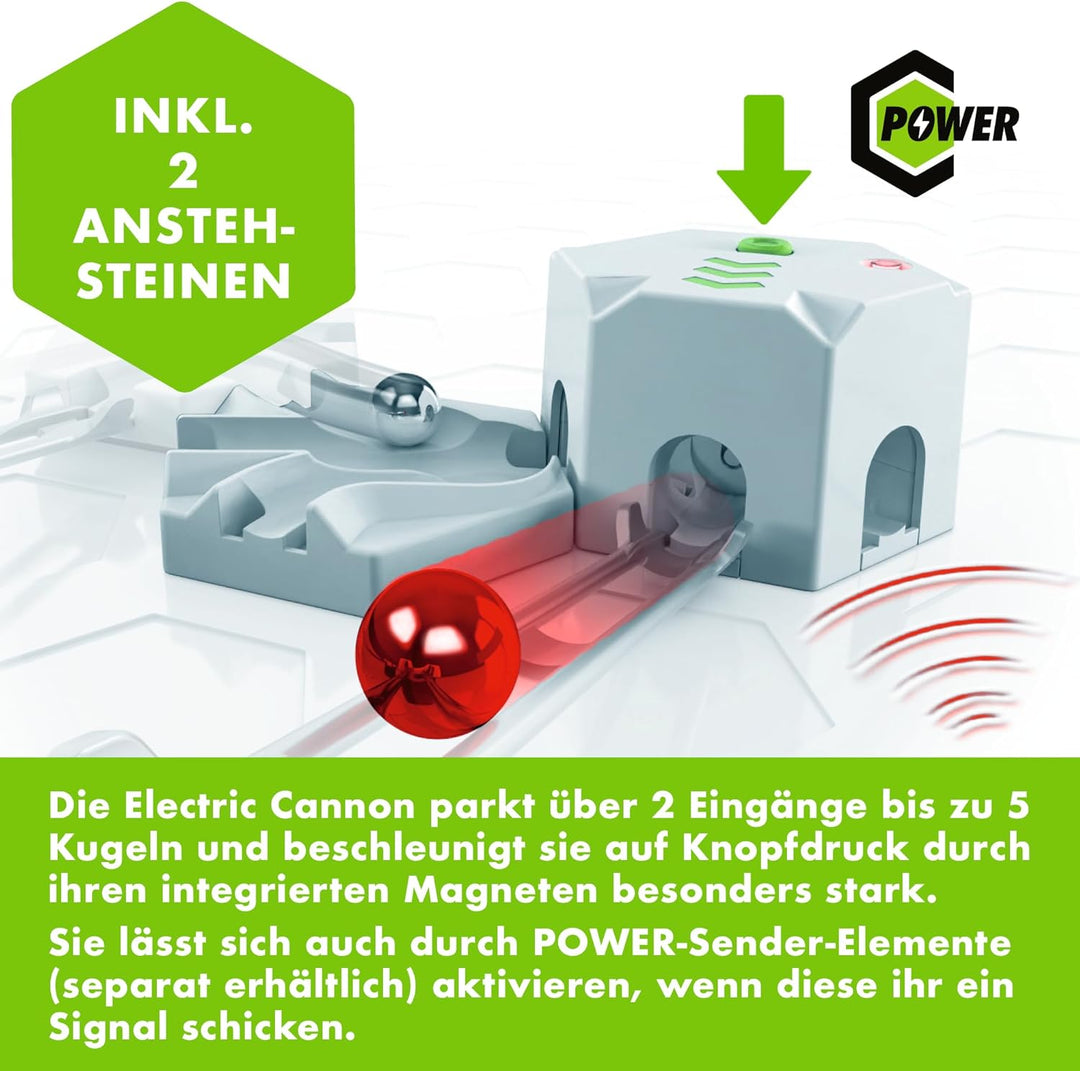 Ravensburger GraviTrax Power Element Electric Cannon 23745 - elektronische Erweiterung für Deine Kug