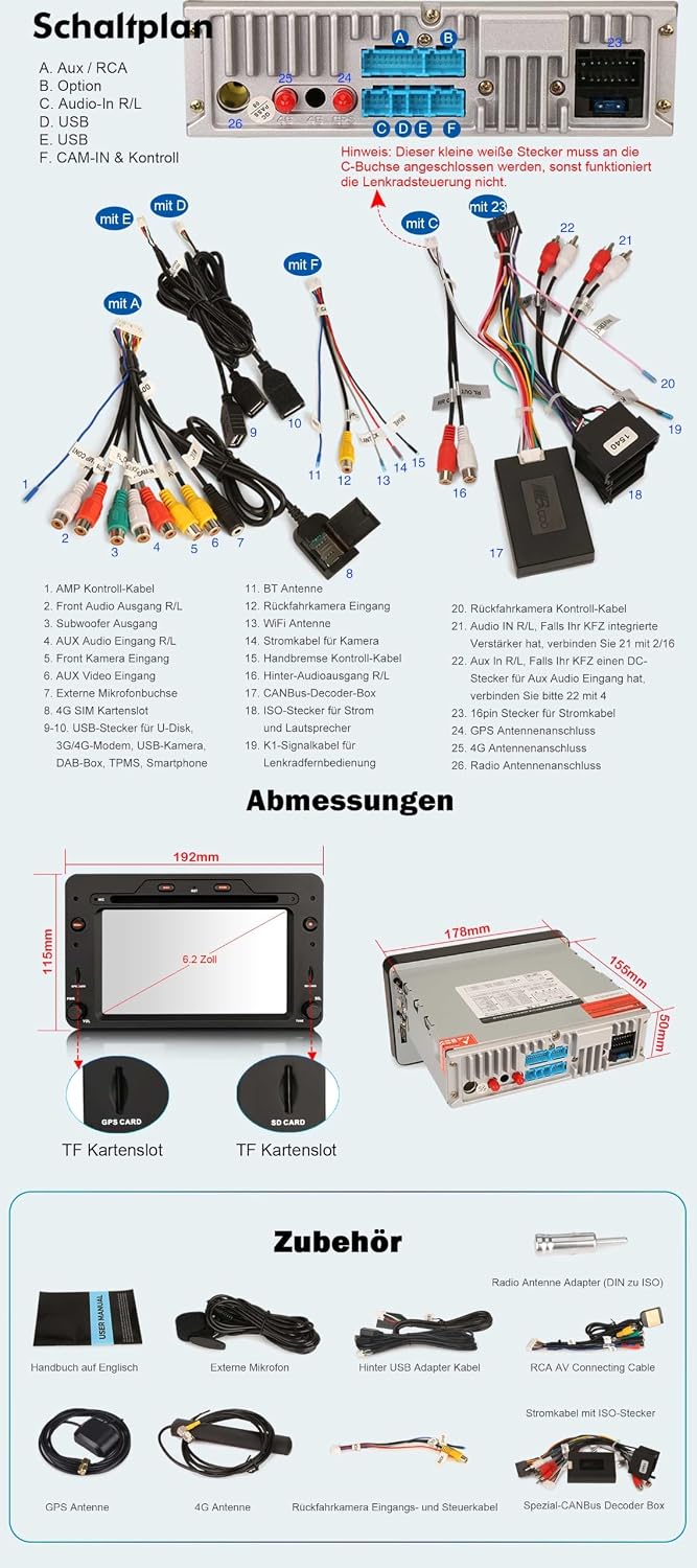 Erisin 8-Kern 4GB RAM+64GB ROM Android 12.0 Autoradio Mit GPS Navi für Alfa Romeo 159 Sportwagon Bre