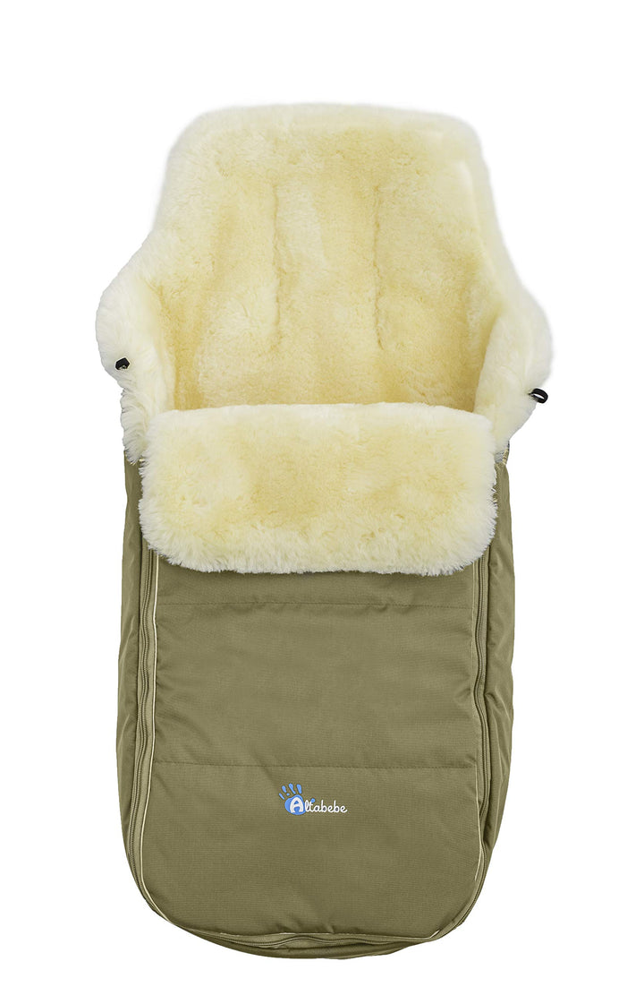 Altabebe MT2490LP-61 Winter Lammfellfusssack für Kinderwagen, beige, beige