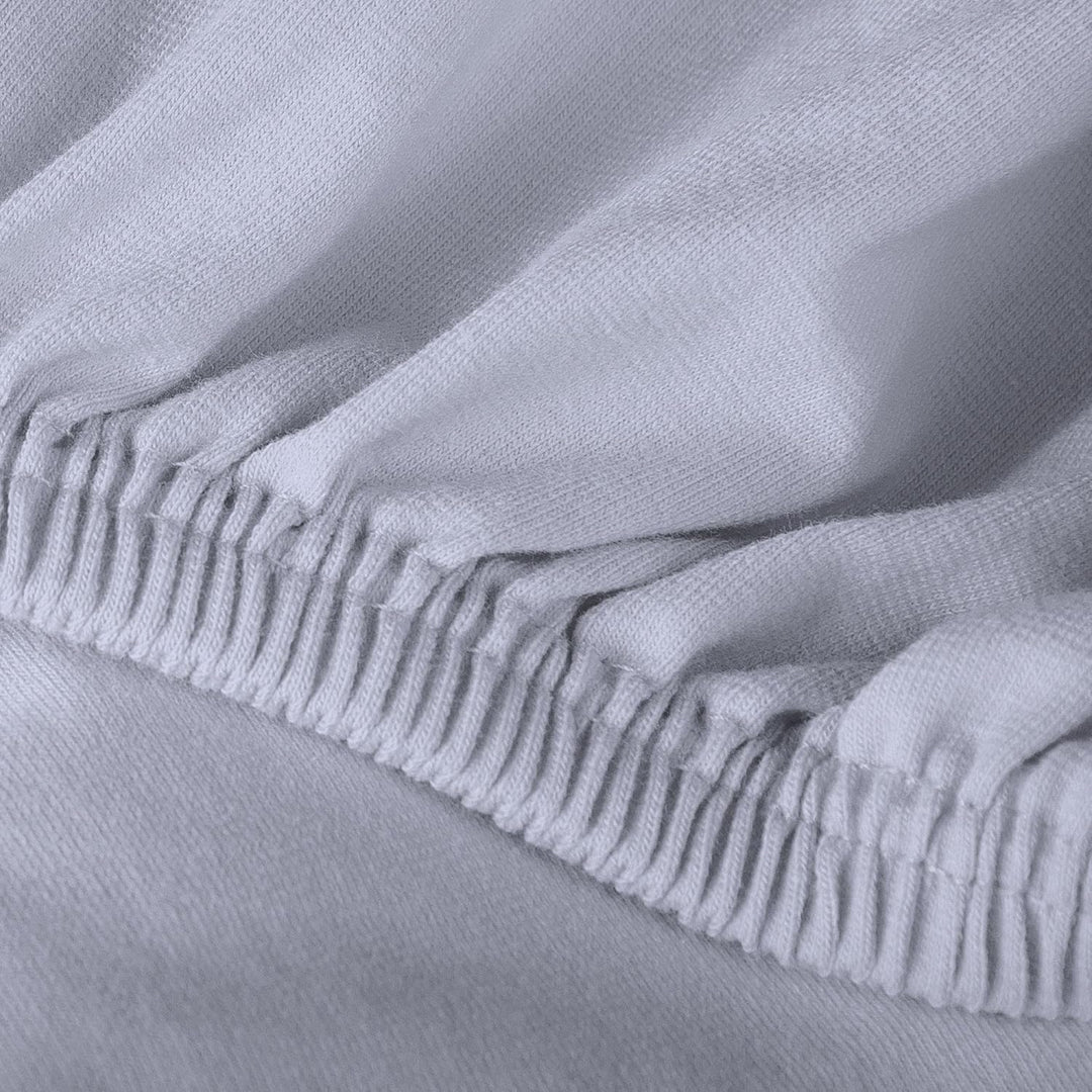 aqua-textil Exclusiv Spannbettlaken 140x200-160x220 cm Silber grau Jersey Baumwolle 230g/qm Spannbet