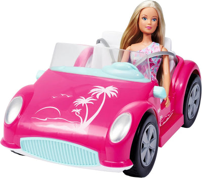 Steffi Love Beach Car, Spielpuppe im coolen Sommeroutfit mit Strandbuggy, 29cm, ab 3 Jahre