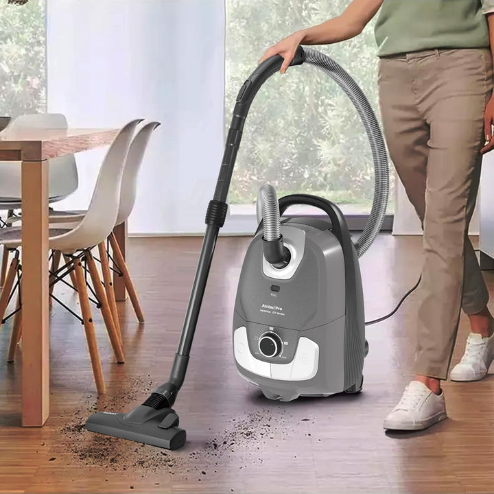 Akitas C11 900W Staubsauger mit Beutel – 7 m Netzkabel & 10 m Arbeitsradius, 70 dB leiser Betrieb, i