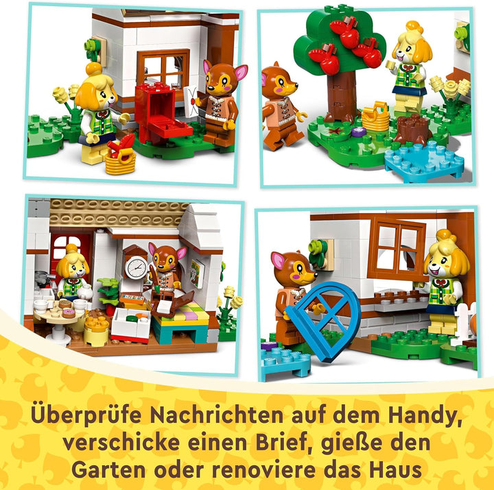 LEGO Animal Crossing Besuch von Melinda, kreatives Spielzeug für Kinder mit 2 Mini-Figuren aus der V