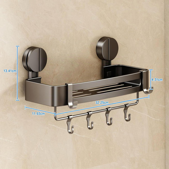 Duschablage Saugnapf, Klebstoff Duschregal Wandmontiert Bad Duschkorb Zum Kleben Badregal Ohne Bohre