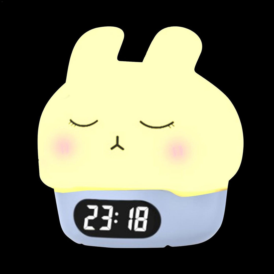 Bunny Alarm Clock, Rabbit Night Light, Sleep Training Alarm, Silicone Pat Light, Kids Wake Up Lamp,