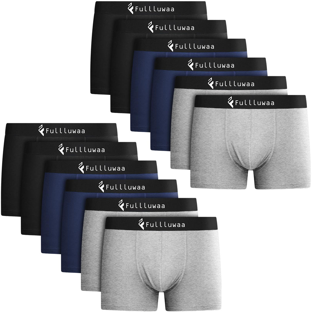Fullluwaa Boxershorts Herren 12er Pack - Business Men Retroshorts Männer Trunks Baumwolle Unterwäsch