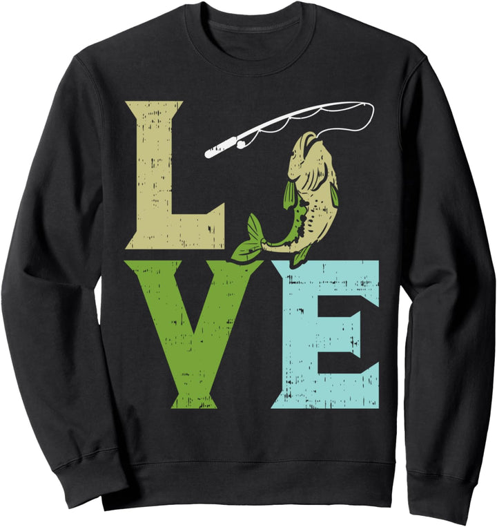 Love Fish Fishing Angling Fisherman Angler Men Women Gift Sweatshirt