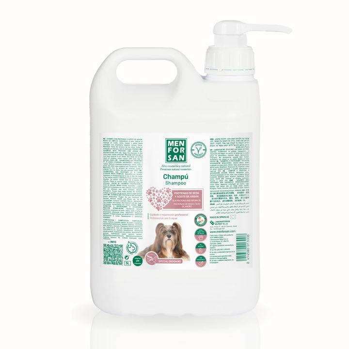 Menforsan Shampoo Seidenproteine und Arganöl Hunde - 5 Liter