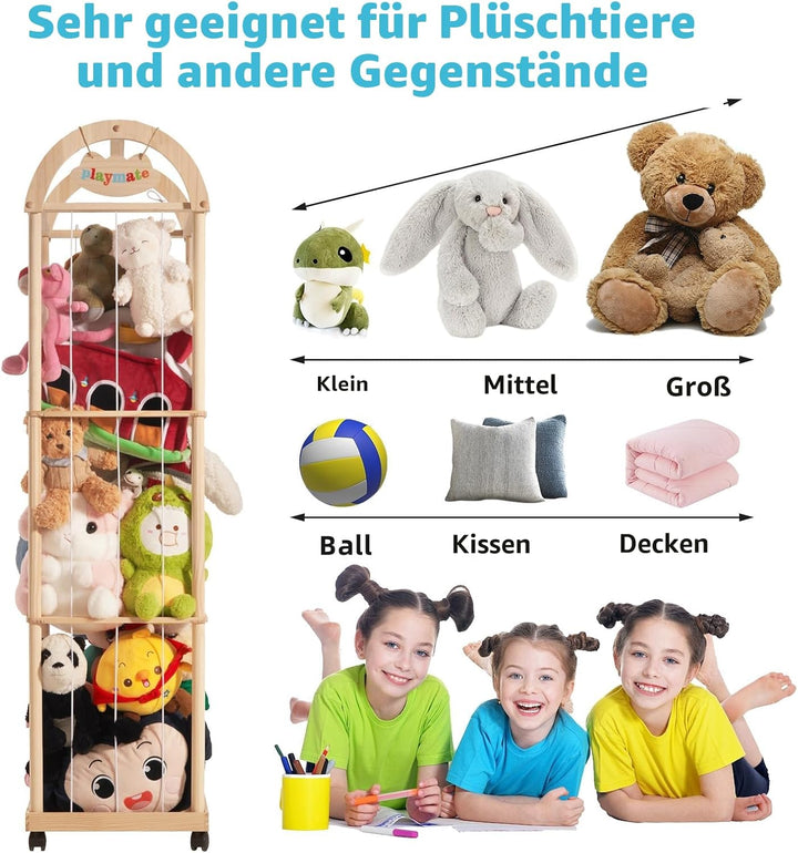 Stofftier-Aufbewahrungs-Organizer, Zoo-Spielzeughalter für Kinderzimmer, Spielzimmer, Schlafzimmer