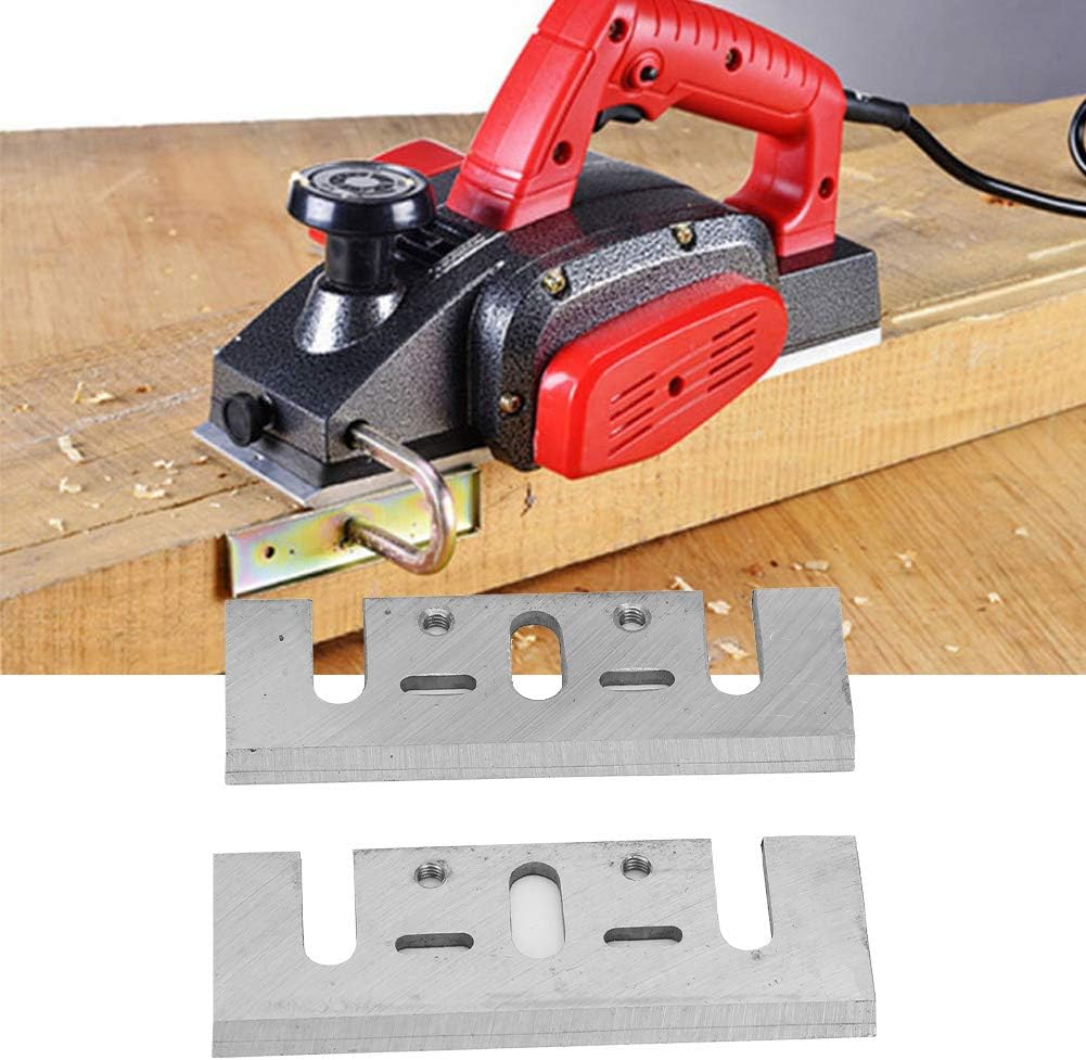 Stabile Hobelklinge Ein Paar HSS-Holzbearbeitungshandbuch Elektrische Hobel-Ersatzklinge Hartmetall-