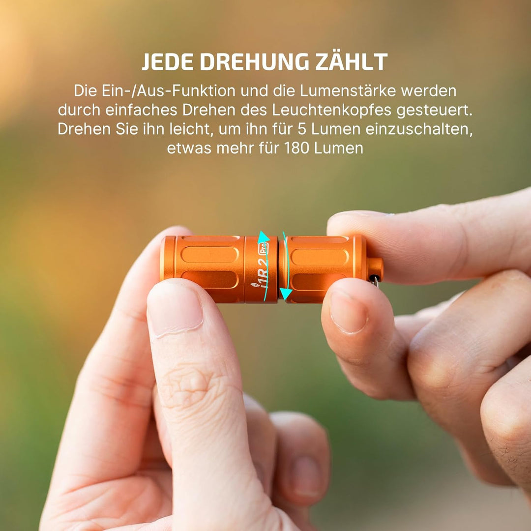 OLIGHT I1R II Pro EOS Mini LED Taschenlampe 180 Lumen Superhelle USB-Aufladbare Handlampe Schlüsselb