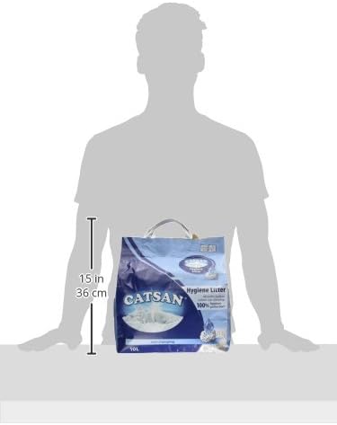Catsan Hygiene-Katzenstreu, Nicht klumpend, 100% natürlich, saugfähig, 10 l, Weiss 10 l (Pack of 1),
