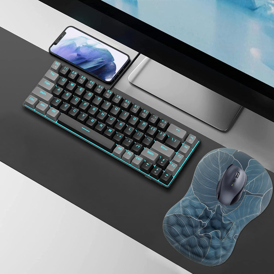 Mauspad mit Handgelenkauflage,Ergonomisches Mousepad zur Linderung von Schmerzen im Karpaltunnel, Me