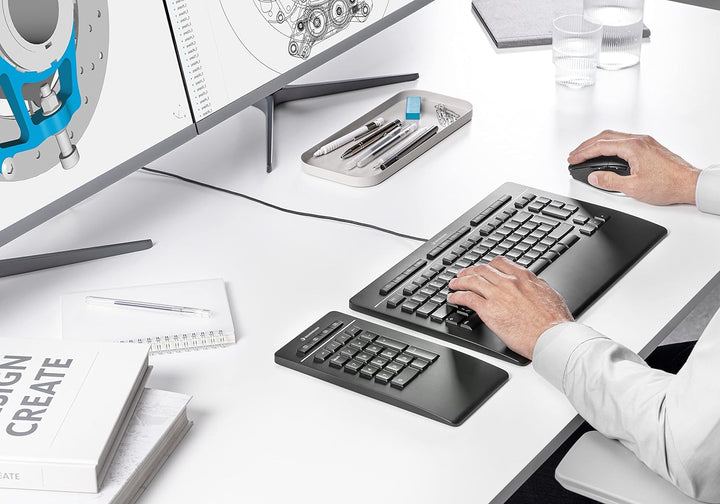 3Dconnexion Numpad Pro (Kabelloser Nummernblock, Bluetooth, USB-C), Mattschwarz