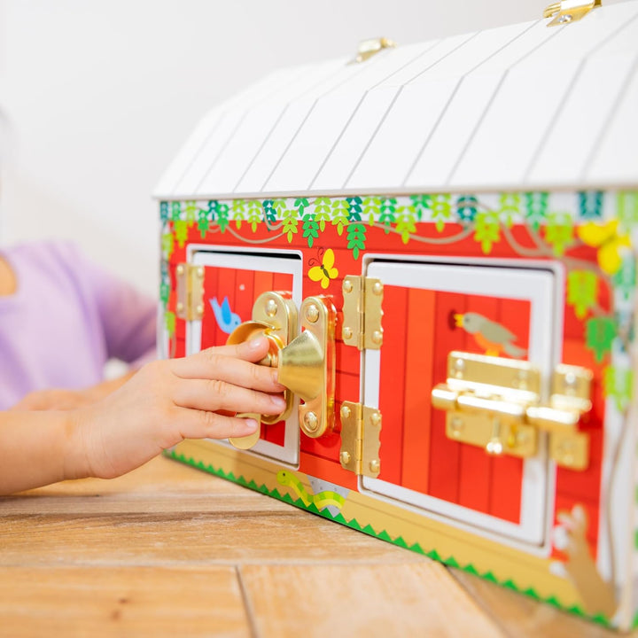 Melissa & Doug Verriegelungsscheune | entwicklungsförderndes Spielzeug | motorische Fähigkeiten | Pr