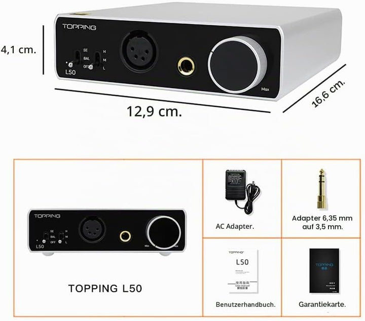 Topping L50 HiFi-Kopfhörerverstärker NFCA SE/BAL-Eingang Home Audio-Verstärker Mini-Verstärker Verst