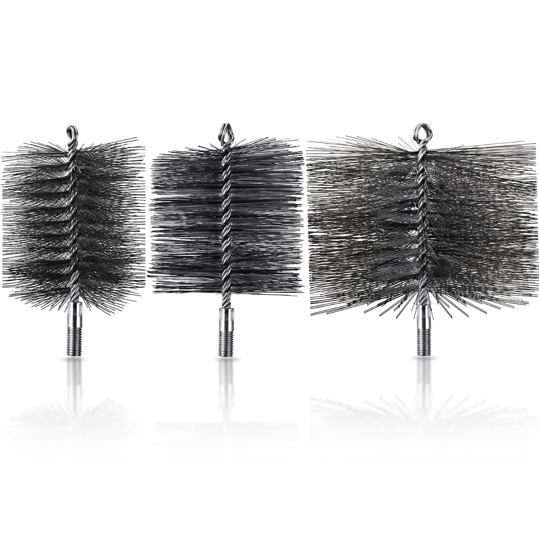 3 Stück Ofenrohrbürste Durchmesser 110 mm, 130 mm, 180 mm Heizkessel Drahtbürste Schornsteinbürste K