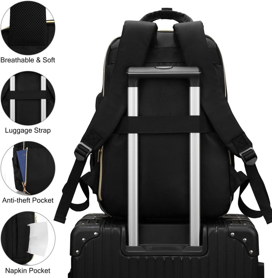 YAMTION Laptop Rucksack Damen 17,3 Zoll,Schulrucksack Mädchen Teenager Schultasche Frauen für Schule