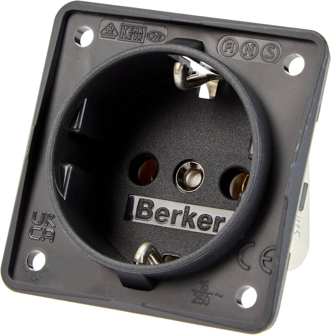 Berker 941852505 - Berk Steckdose SCHUKO (5 Stück Steckdose)