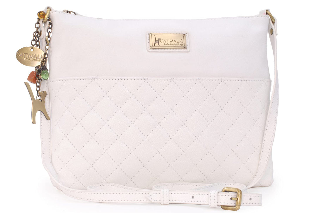 Catwalk Collection Handbags - Mittlere Grösse - Gesteppte Leder - Umhängetasche/Schultertasche für D
