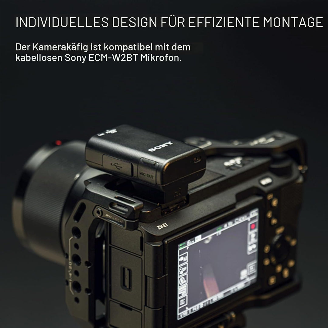 Tilta ZV-E1 Cage, kompletter Kamerakäfig, kompatibel mit Sony ZV-E1 mit integriertem Handgriff Hohe