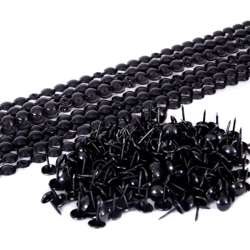 10 Meter Ziernagelstangen 9.5mm Schwarz mit 20 Passenden Befestigungsnägel