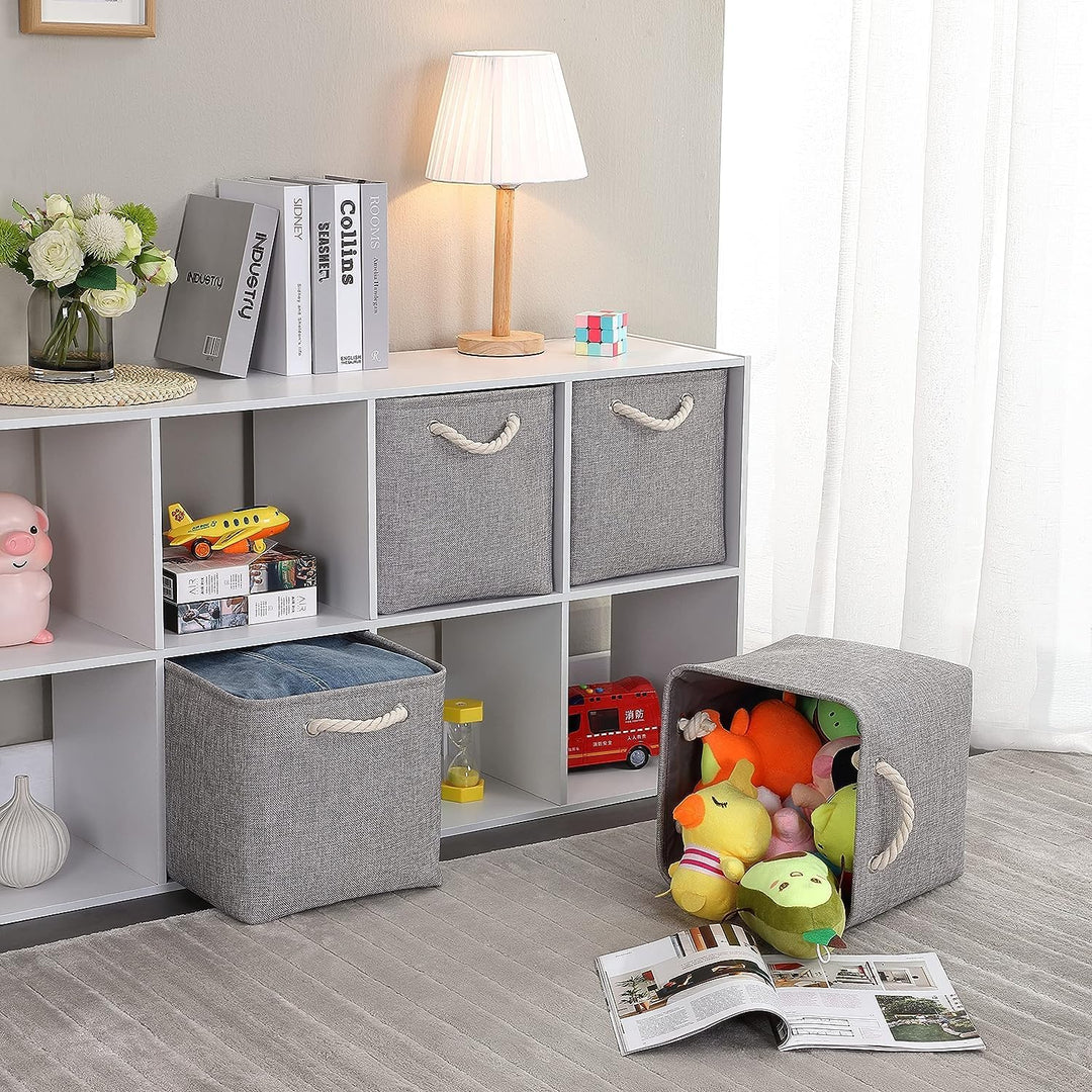 Mangata Aufbewahrungsbox, 33x38x33cm Aufbewahrungskorb Stoff, Box in Würfel für Schrank, Regal, und
