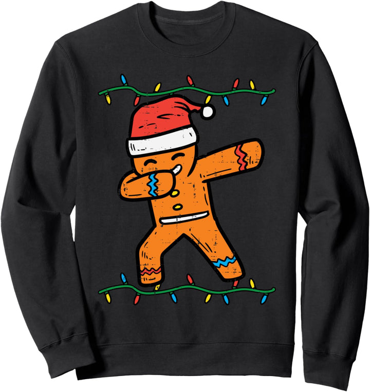 Dabbing Lebkuchenmann Keks Weihnachten PJs Jungen Herren Kinder Sweatshirt