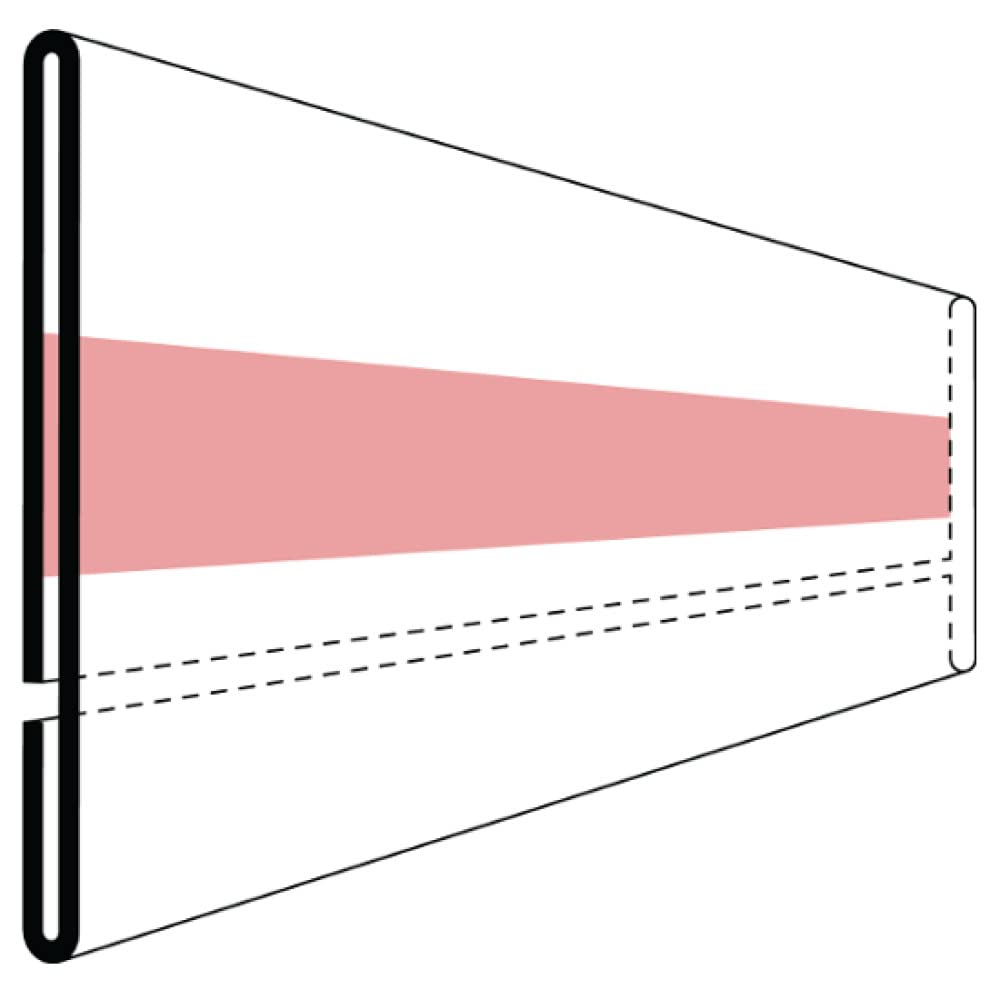 Krog Etikettenhalter selbstklebend mit geschlossener Vorderseite, 210 x 50 mm, 50 Stück Klar