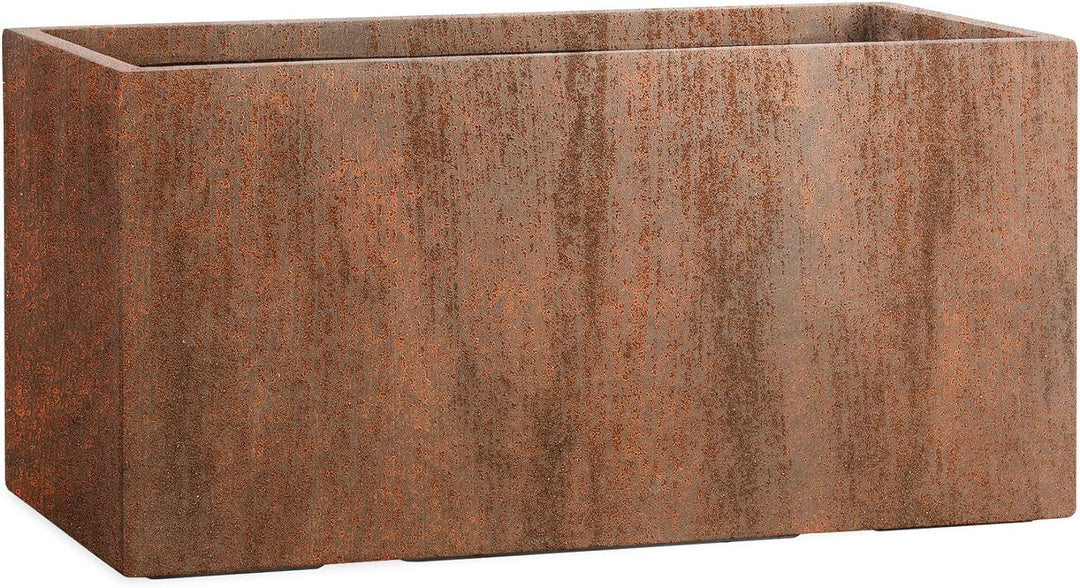Pflanzwerk® Pflanzkübel Fiberglas TUB Rost Braun 40x80x40cm XXL *Frostbeständig* *UV-Schutz* *Qualit