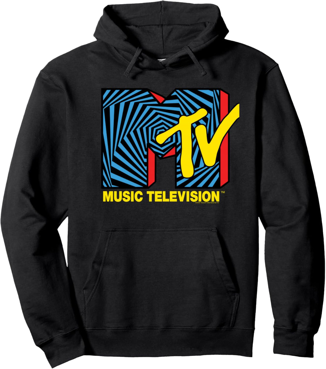 MTV Logo Spiral Pullover Hoodie
