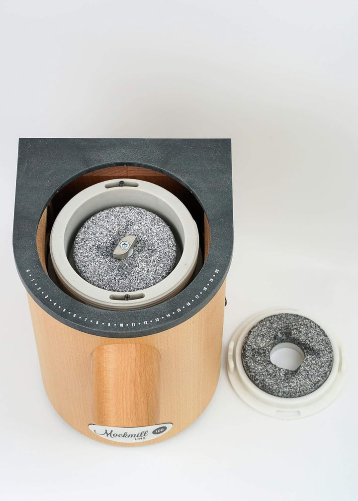 Getreidemühle Mockmill Lino 100 | Made in Germany | Edelkorund und Keramik Mahlstein | frisches Mehl