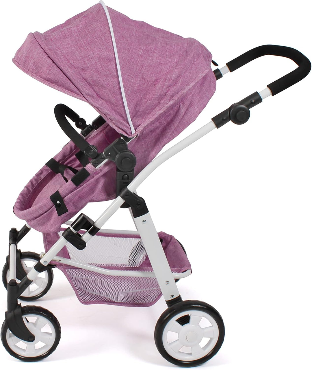 Bayer Chic 2000 - Puppenwagen Nele, 2-in-1 Kombipuppenwagen für Kinder von 3 bis 8 Jahren, Puppenkin