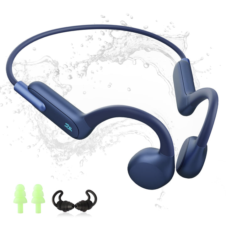 HIFI WALKER T10 Air Schwimmkopfhörer, IPX8 wasserdichte Knochenschall Kopfhörer mit 32GB MP3 Player,