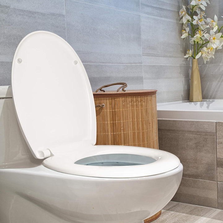 Dembexo® - Premium Toilettendeckel - WC Sitz mit Absenkautomatik, Weiche Schliessung, Mit Anti-Rutsc