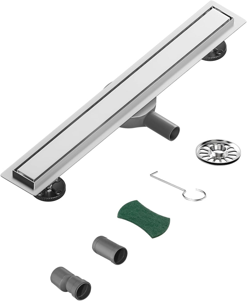 Neodrain Duschrinne 70cm Edelstahl Bodenablauf - 360° Siphon Duschablauf Extra Flach mit Geruchsstop