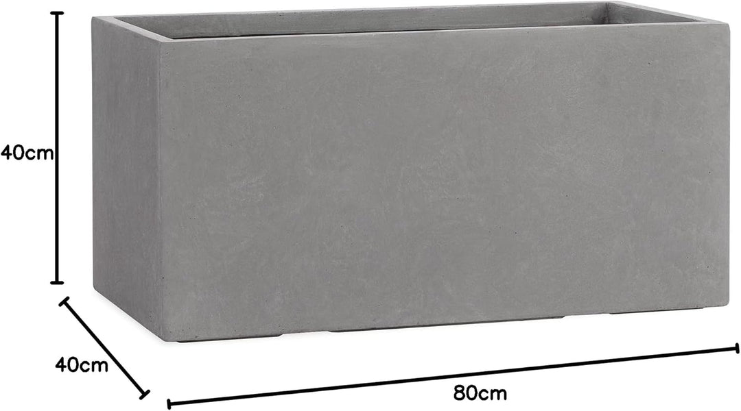 Pflanzwerk® Pflanzkübel TUB Grau 40x80x40cm *Frostbeständiger Blumenkübel* *UV-Schutz* *Qualitätswar