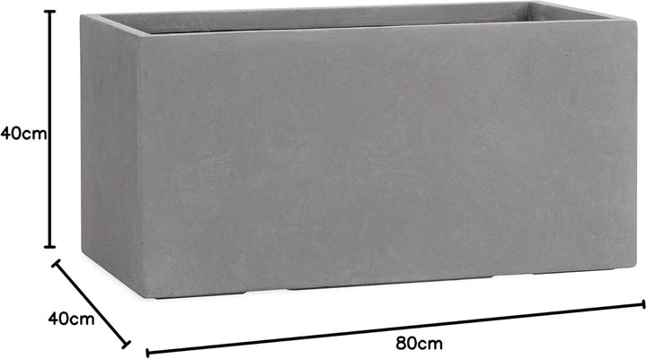 Pflanzwerk® Pflanzkübel TUB Grau 40x80x40cm *Frostbeständiger Blumenkübel* *UV-Schutz* *Qualitätswar