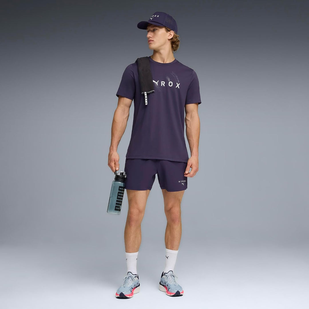 PUMA 528568 Hi Rocks M Puma X HYROX DRYELITE Herren-Shorts, 12,7 cm XL Deep Plum, XL Deep Plum