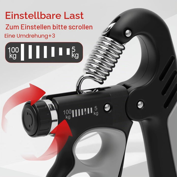 2 Stück Griffkraft Trainer, 5-100kg Handgriff Trainer, Verstellbare Unterarm Trainingsgerät, Finger