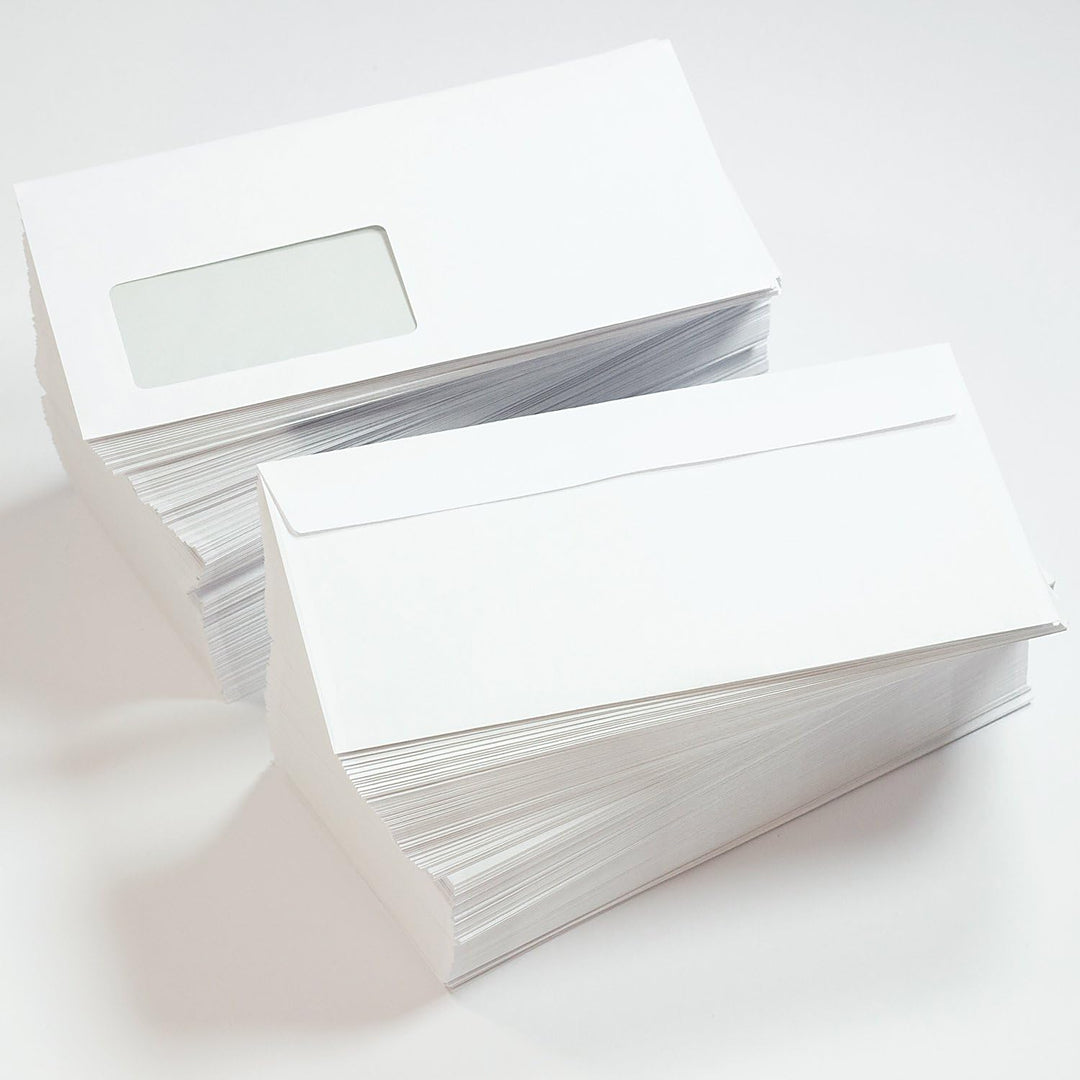 TATMOTIVE Briefumschläge DIN lang Mit Fenster (1000 Stück) Mit Haftklebestreifen (kein Austrocknen -