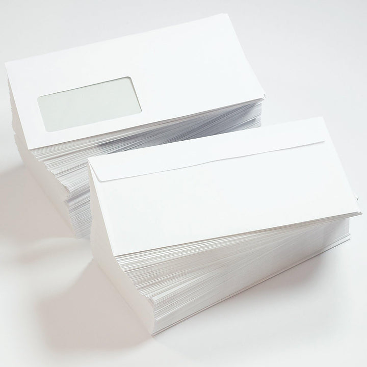 TATMOTIVE Briefumschläge DIN lang Mit Fenster (1000 Stück) Mit Haftklebestreifen (kein Austrocknen -