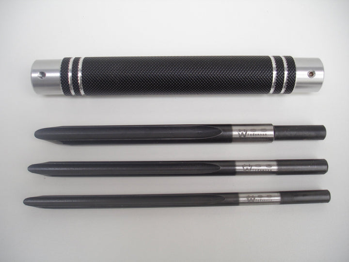 3 Wiedemann HSS Spindelfromröhren mit Doppelschliff und Aluminiumheft für Drechsler, Woodturning Woo