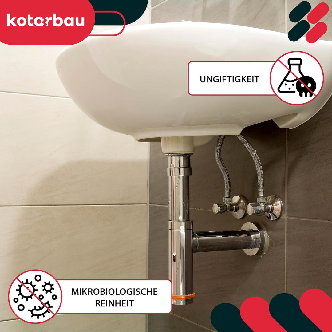 KOTARBAU® 2er Set Flexschlauch 3/8 Zoll - Wasserschlauch - 100 cm - Panzerschlauch - Aussengewinde x